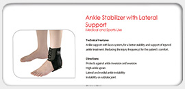 Aankle Stabilizer with Lateral Support