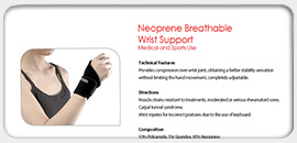 Neoprene Breathable Wrist Support