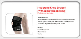 Neoprene Knee Support with a Patella Opening