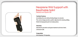 Neoprene Wrist Support with Breathable Splint