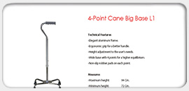4-Point Cane Big Base L1