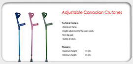 Adjustable Canadian Crutches