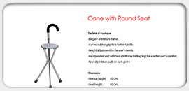 Cane with Round Seat