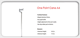 One Point Cane A4