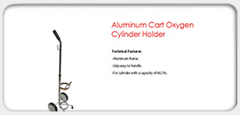 Aluminium Cart Oxygen Cylinder Holder 