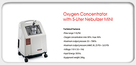 Oxygen Concentrator with 5-Liter Nebulizer MINI