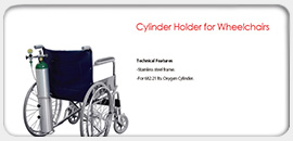 Cylinder Holder for Wheelchairs
