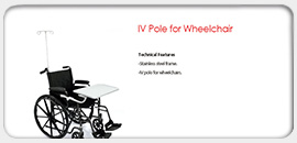 IV Pole for Wheelchairs