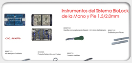 Instrumentos del Sistema BioLock de la Mano y Pie 1.5/2.0mm 