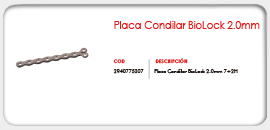 Placa Condilar BioLock 2.0mm