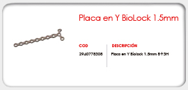 Placa en Y BioLock 1.5mm