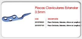 Placas Claviculares Estandar 3.5mm