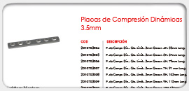 Placas de Compresión Dinámicas 3.5mm