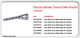Placas Distales, Dorsal Delta Radial 3.5mm
