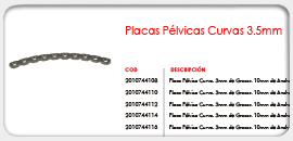 Placas Pélvicas Curvas 3.5mm