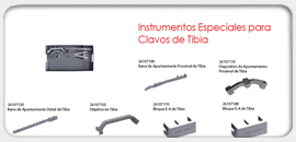 Instrumentos Especiales para Clavos del Tibia
