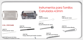Instrumentos para Tornillos Canulados 4.5 mm