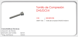 Tornillo de Compresión DHS/DCS-II