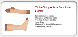 Cinta Ortopédica Encolada 5"x4m