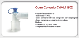 Codo Conector 7.6MM 150D
