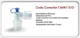 Codo Conector 7.6MM 151D