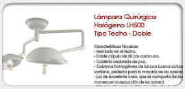 Lámpara Quirúrgica Halógeno LH500 Tipo Techo - Doble