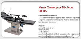 Mesa Quirúrgica Eléctrica 2000A