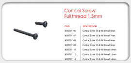 Cortical Screw Full thread 1.5mm