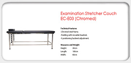 Examination Stretcher Couch EC-E03 (Chromed) 