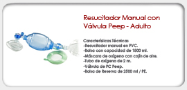 Resucitador Manual con Válvula Peep Adulto