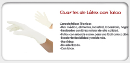 Guantes de Látex con Talco