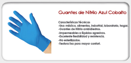 Guantes de Nitrilo Azul Cobalto