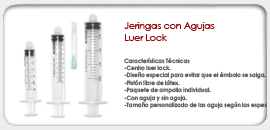 Jeringas con Agujas Tipo Luer Lock