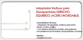 Adaptador Multiuso para Discapacitado Der/Izq (ACERO INOXIDABLE)