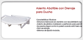 Asiento Abatible con Drenaje para Ducha