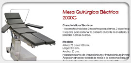 Mesa Quirúrgica Eléctrica 2000G