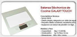 Balanza Electrónica de Cocina GALAXY TOUCH