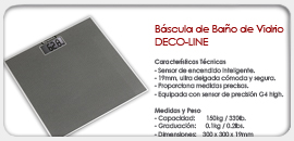 Báscula de Baño de Vidrio DECO-LINE