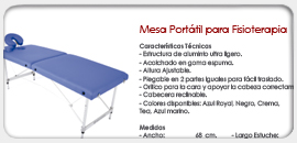 Mesa portátil para Fisioterapia