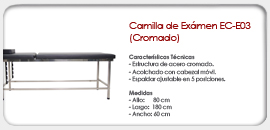 Camilla de Exámen EC-E03 Cromado