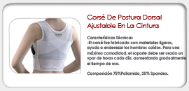 Corsé de Postura Dorsal Ajustable en la Cintura