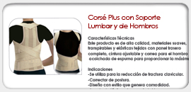 Corsé Plus con Soporte Lumbar y de Hombros