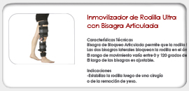 Inmovilizador de Rodilla Ultra con Bisagra Articulada