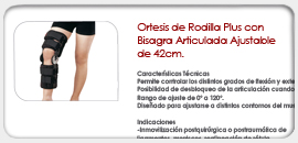 Ortesis de Rodilla Plus con Bisagra Articulada Ajustable de 42cm