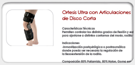 Ortesis Ultra con Articulaciones de Disco Corto