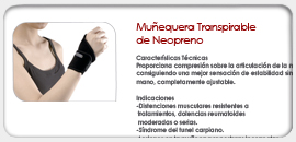 Muñequera Transpirable De Neopreno