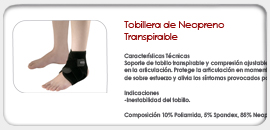 Tobillera de Neopreno Transpirable