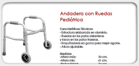 Andadera con ruedas Pediátrica