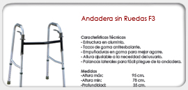 Andadera sin ruedas F3