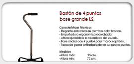 Bastón de 4 puntos base grande L2